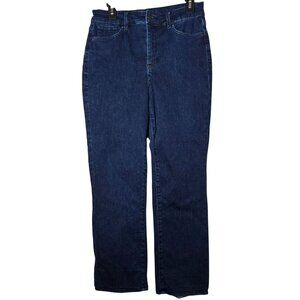 NYDJ Womens Curves 360 Melville Dark Wash Denim Blue Jeans Size 8 Stretch Casual